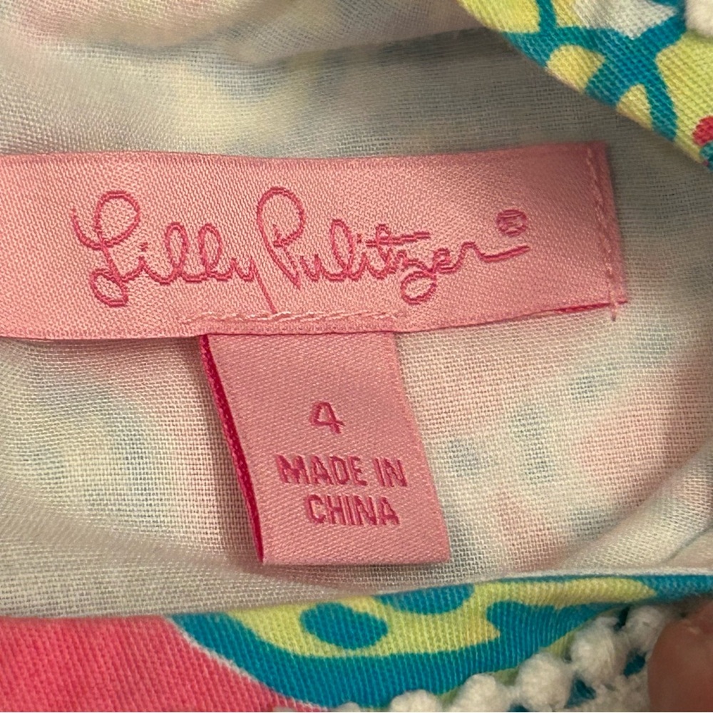 Lilly Pulitzer floral dress size 4 girls - Picture 4 of 7